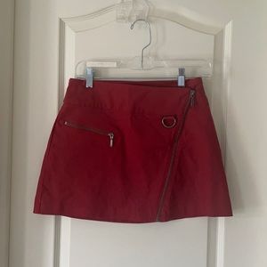 Red Urban Outfitters wrap skirt
